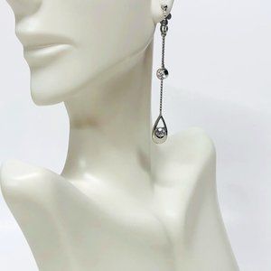 Lia Sophia Hidden Secrets Silver Double Drop Earrings